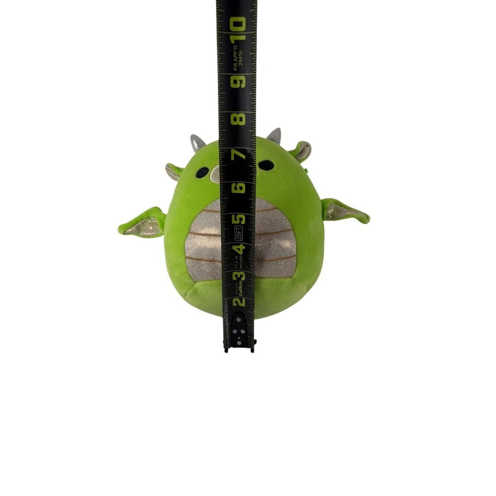 Squishmallows Dragon Kids 8 Inch Green Excellent Metallic Silver Belly Desmund